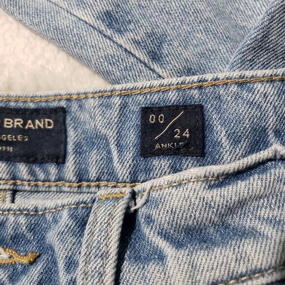 Lucky Brand Drew High Rise Mom Jeans Women's 00/24 Ankle Light Wash Blue Denim - Picture 9 of 14